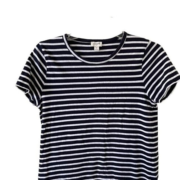 J. Crew Navy White Striped Tshirt Dress Size Small - Picture 6 of 9